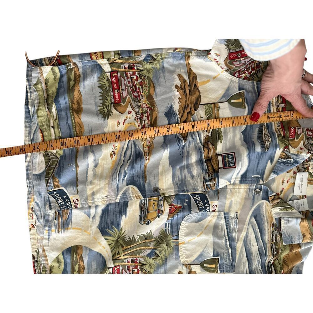 Liz Claiborne Women’s Vintage California Beach Print Button Up Shirt Size Medium - Picture 6 of 7